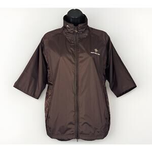 NWOT Forrester’s Women SM Brown Zip Short Sleeve Golf Jacket Black Butte Ranch‎